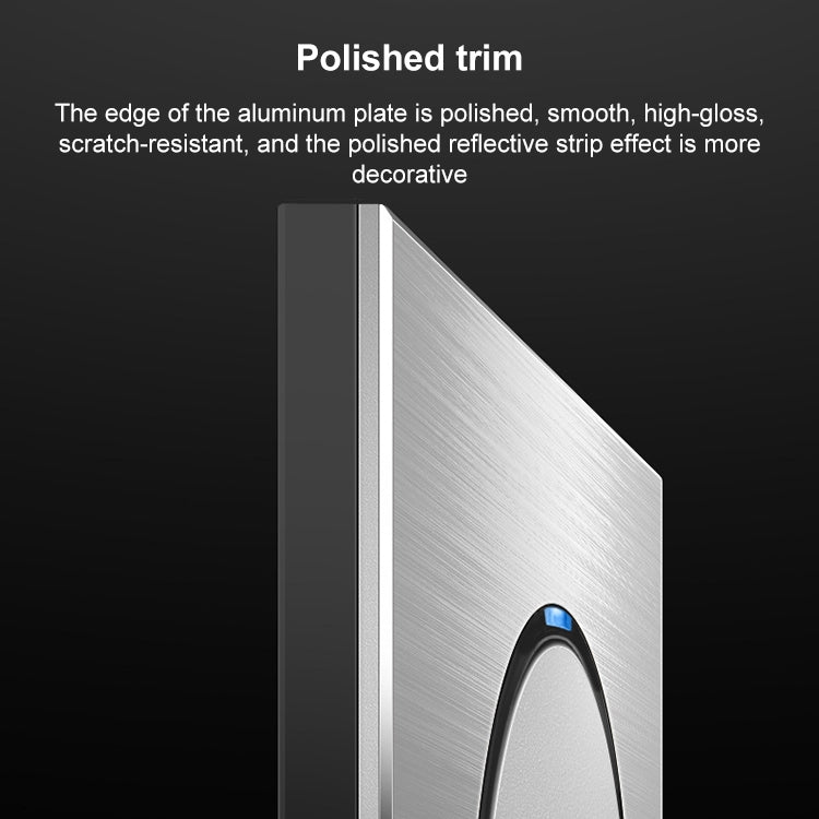 86mm Gray Aluminum Wire Drawing LED Switch Panel, Style:TV Socket - Switch by PMC TechLife | Online Shopping South Africa | PMC TechLife | Buy Now Pay Later Mobicred