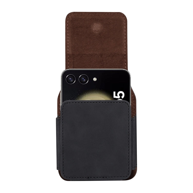 Skin Feel Leather Texture Waist Hanging Phone Case(Black) - Universal Leather Case by PMC Jewellery | Online Shopping South Africa | PMC Jewellery | Buy Now Pay Later Mobicred