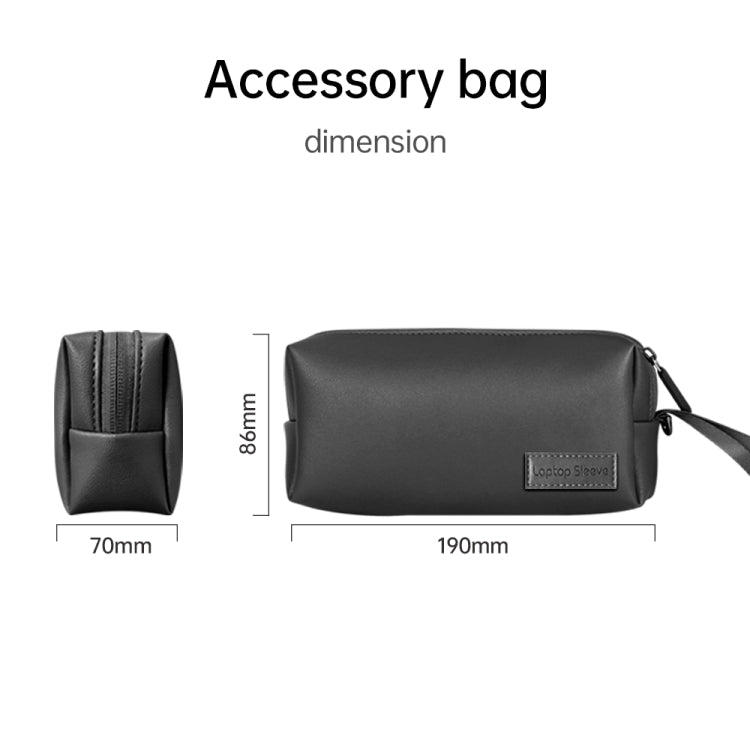 For 13/14 inch Envelope Holder Laptop Sleeve Bag with Accessories Bag(Brown) - Other by PMC Jewellery | Online Shopping South Africa | PMC Jewellery | Buy Now Pay Later Mobicred