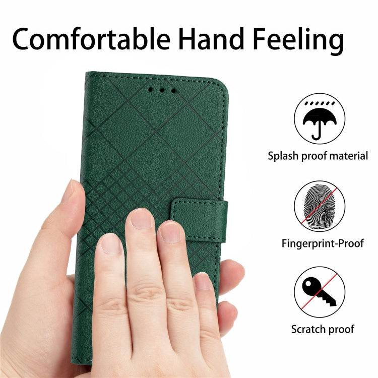 For Google Pixel 9 Pro Rhombic Grid Texture Leather Phone Case(Green) - Google Cases by PMC Jewellery | Online Shopping South Africa | PMC Jewellery | Buy Now Pay Later Mobicred