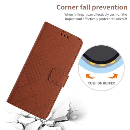 For Google Pixel 9 Pro Rhombic Grid Texture Leather Phone Case(Brown) - Google Cases by PMC Jewellery | Online Shopping South Africa | PMC Jewellery | Buy Now Pay Later Mobicred