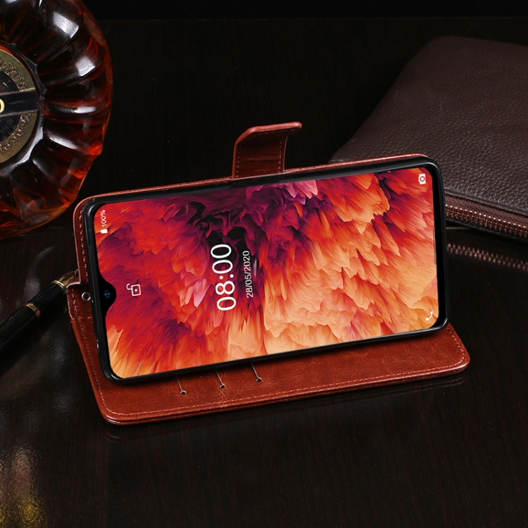 For Ulefone Note 8P idewei Crazy Horse Texture Horizontal Flip Leather Case with Holder & Card Slots & Wallet(Black) - Ulefone Cases by idewei | Online Shopping South Africa | PMC Jewellery | Buy Now Pay Later Mobicred
