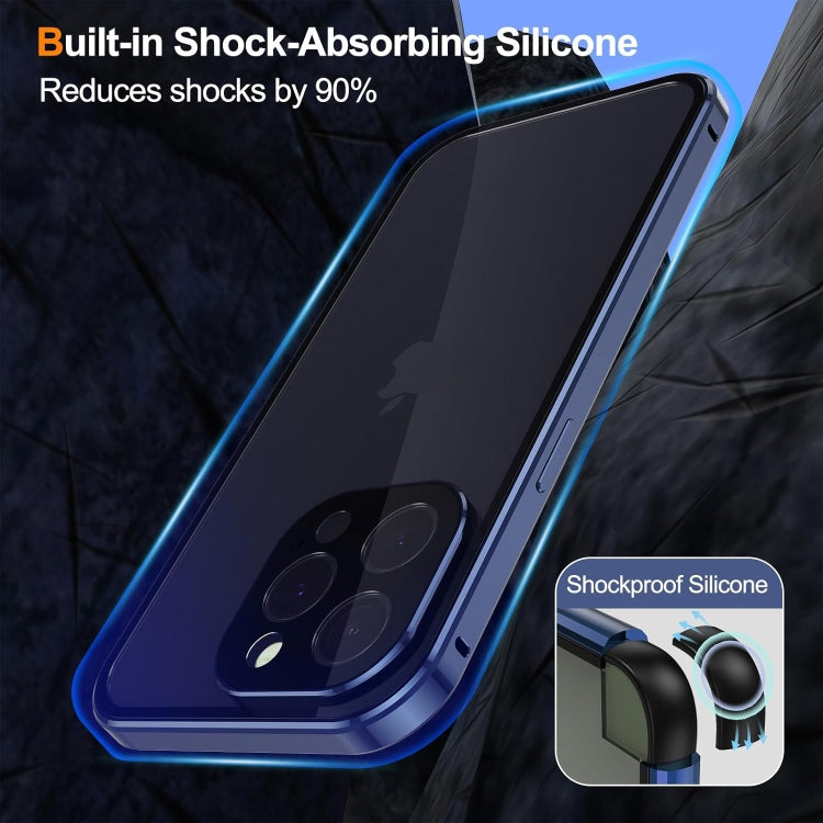 For iPhone 16 Plus Anti-peeping Magnetic Double-sided Tempered Glass Phone Case(Black) - iPhone 16 Plus Cases by PMC Jewellery | Online Shopping South Africa | PMC Jewellery | Buy Now Pay Later Mobicred