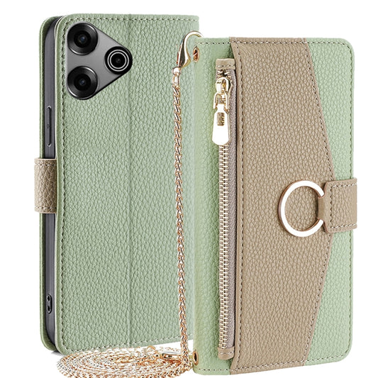 For Tecno Pova 6 Pro 5G Crossbody Litchi Texture Leather Phone Case(Green) - Tecno Cases by PMC Jewellery | Online Shopping South Africa | PMC Jewellery | Buy Now Pay Later Mobicred