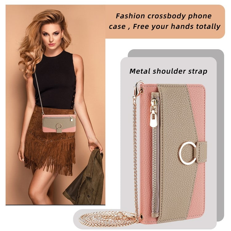 For Nokia C21 Crossbody Litchi Texture Leather Phone Case(Pink) - Nokia Cases by PMC TechLife | Online Shopping South Africa | PMC TechLife | Buy Now Pay Later Mobicred