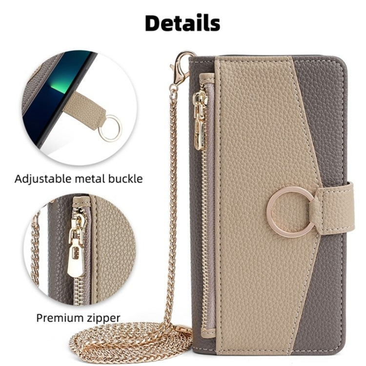 For Honor 10X Lite Crossbody Litchi Texture Leather Phone Case(Grey) - Honor Cases by PMC TechLife | Online Shopping South Africa | PMC TechLife | Buy Now Pay Later Mobicred