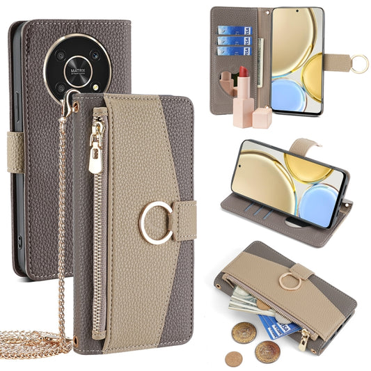 For Honor X30 Crossbody Litchi Texture Leather Phone Case(Grey) - Honor Cases by PMC Jewellery | Online Shopping South Africa | PMC Jewellery | Buy Now Pay Later Mobicred