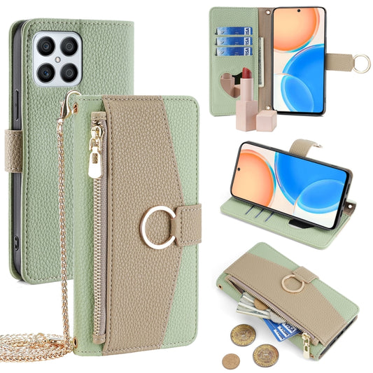 For Honor X30i / X8 Crossbody Litchi Texture Leather Phone Case(Green) - Honor Cases by PMC Jewellery | Online Shopping South Africa | PMC Jewellery | Buy Now Pay Later Mobicred