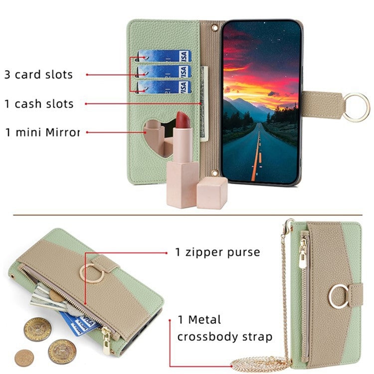 For Honor Magic6 5G Crossbody Litchi Texture Leather Phone Case(Green) - Honor Cases by PMC TechLife | Online Shopping South Africa | PMC TechLife | Buy Now Pay Later Mobicred