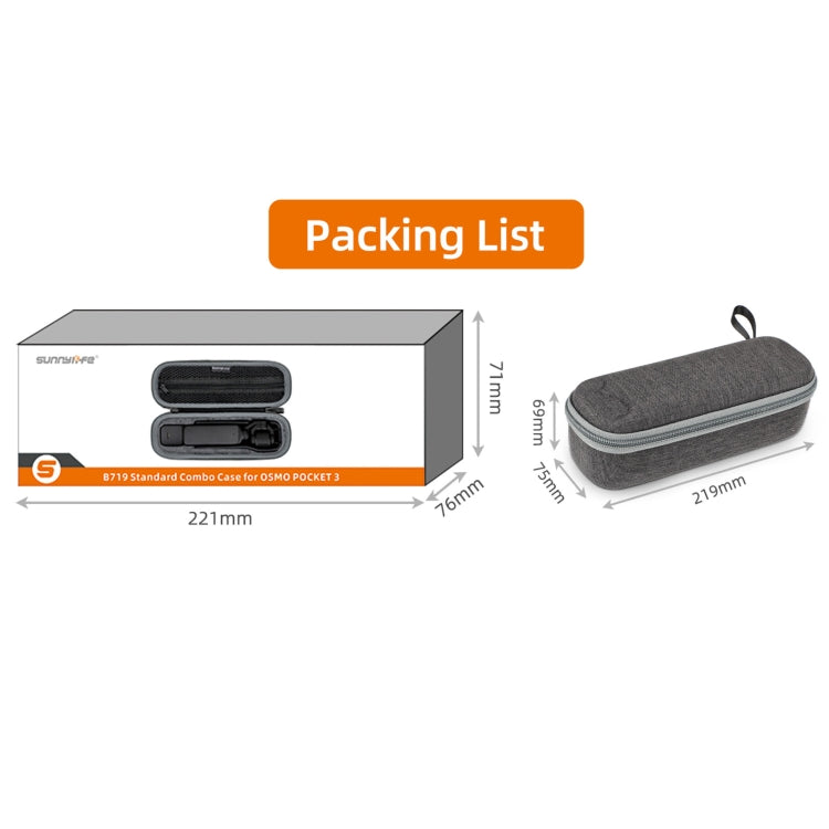 For DJI Osmo Pocket 3 Sunnylife Storage Case Box Standard Set Bag - Case & Bags by Sunnylife | Online Shopping South Africa | PMC Jewellery | Buy Now Pay Later Mobicred