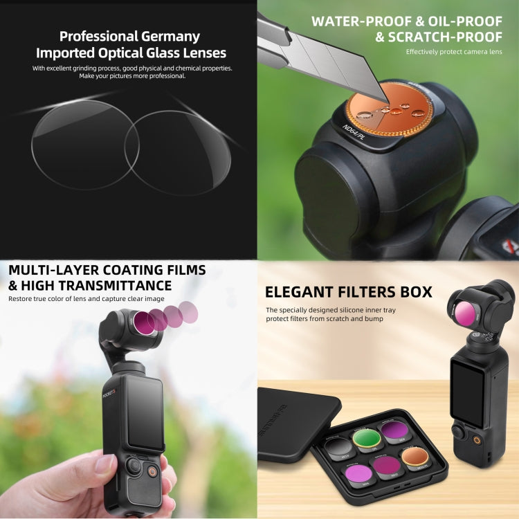 For DJI OSMO Pocket 3 Sunnylife Camera Lens Filter, Filter:ND256 - Lens Accessories by Sunnylife | Online Shopping South Africa | PMC Jewellery | Buy Now Pay Later Mobicred