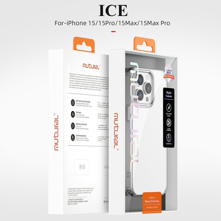 For iPhone 15 Pro Max Mutural Ice Series TPU Phone Case(Transparent) - iPhone 15 Pro Max Cases by Mutural | Online Shopping South Africa | PMC Jewellery | Buy Now Pay Later Mobicred