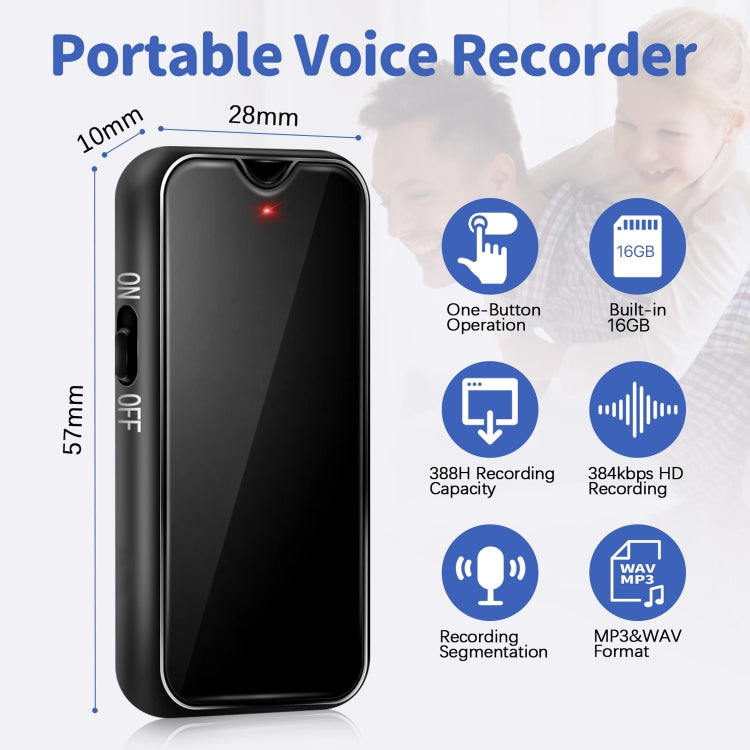 L17 Magnetic Pendant HD Recorder, Capacity:16GB - Recording Pen by PMC TechLife | Online Shopping South Africa | PMC TechLife | Buy Now Pay Later Mobicred