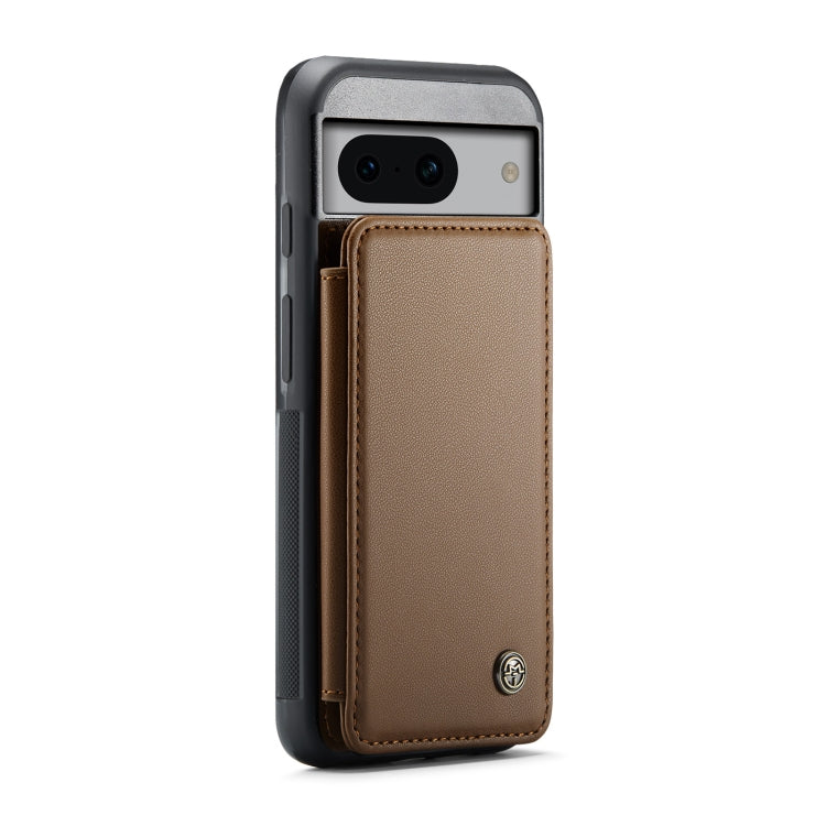 For Google Pixel 8a CaseMe C22 Card Slots Holder RFID Anti-theft Phone Case(Brown) - Google Cases by CaseMe | Online Shopping South Africa | PMC Jewellery | Buy Now Pay Later Mobicred