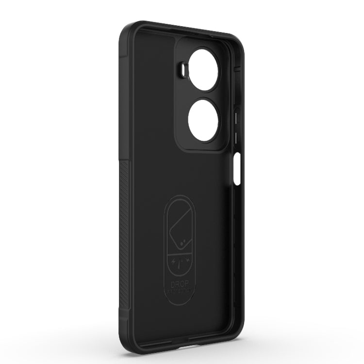 For Huawei nova 11 SE Magic Shield TPU + Flannel Phone Case(Dark Grey) - Huawei Cases by PMC TechLife | Online Shopping South Africa | PMC TechLife | Buy Now Pay Later Mobicred