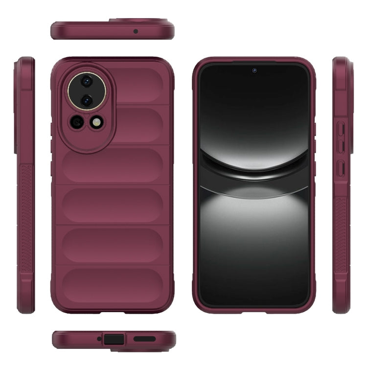 For Huawei nova 12 5G Magic Shield TPU + Flannel Phone Case(Wine Red) - Huawei Cases by PMC Jewellery | Online Shopping South Africa | PMC Jewellery | Buy Now Pay Later Mobicred