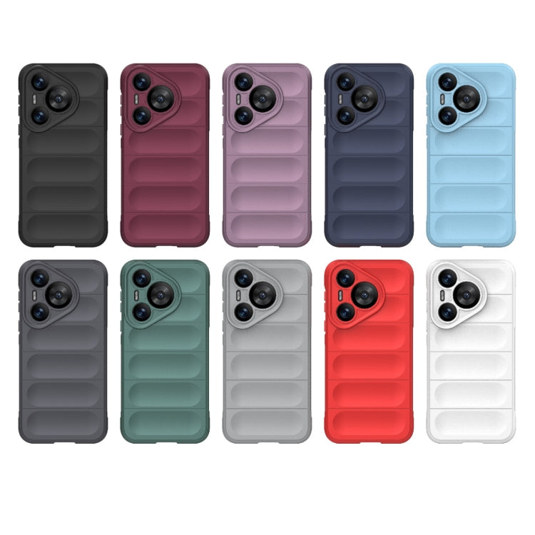 For Huawei Pura 70 Magic Shield TPU + Flannel Phone Case(Dark Grey) - Huawei Cases by PMC Jewellery | Online Shopping South Africa | PMC Jewellery | Buy Now Pay Later Mobicred