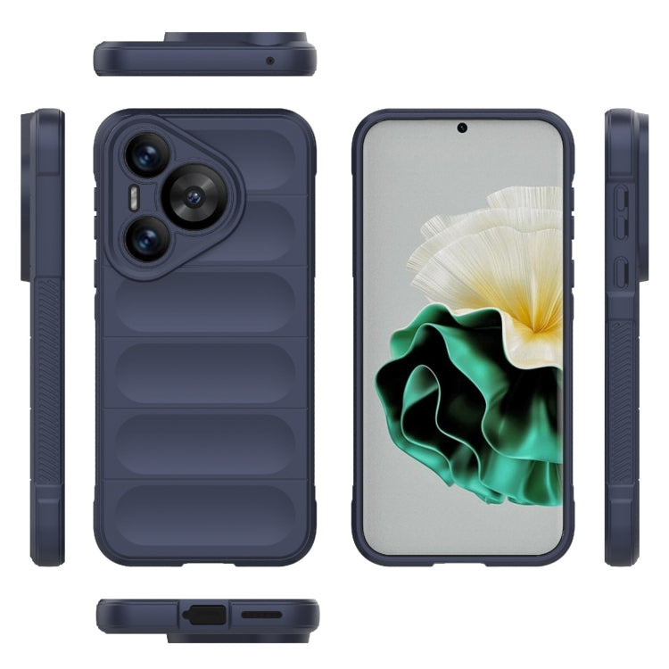 For Huawei Pura 70 Magic Shield TPU + Flannel Phone Case(Dark Blue) - Huawei Cases by PMC Jewellery | Online Shopping South Africa | PMC Jewellery | Buy Now Pay Later Mobicred