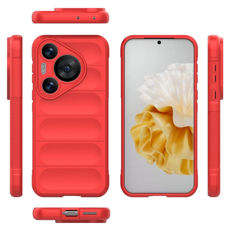 For Huawei Pura 70 Pro / 70 Pro+ Magic Shield TPU + Flannel Phone Case(Red) - Huawei Cases by PMC Jewellery | Online Shopping South Africa | PMC Jewellery | Buy Now Pay Later Mobicred