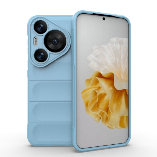 For Huawei Pura 70 Pro / 70 Pro+ Magic Shield TPU + Flannel Phone Case(Light Blue) - Huawei Cases by PMC Jewellery | Online Shopping South Africa | PMC Jewellery | Buy Now Pay Later Mobicred