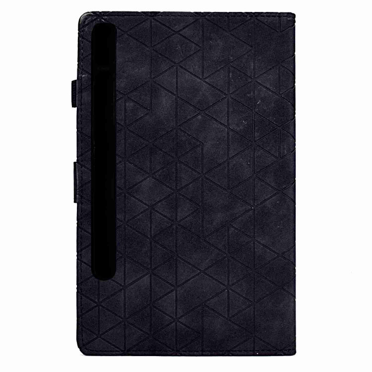 For Samsung Galaxy Tab S9 Rhombus TPU Smart Leather Tablet Case(Black) - Galaxy Tab S9 Cases by PMC Jewellery | Online Shopping South Africa | PMC Jewellery | Buy Now Pay Later Mobicred