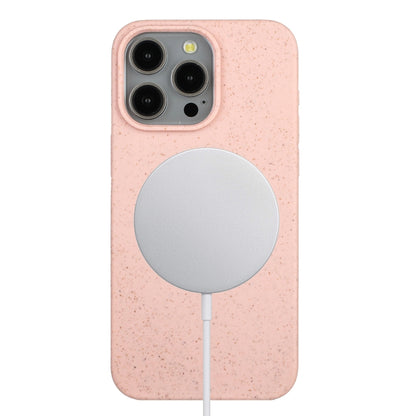 For iPhone 13 Pro Wheat MagSafe Magnetic Straw Material + TPU Phone Case(Pink) - iPhone 13 Pro Cases by PMC Jewellery | Online Shopping South Africa | PMC Jewellery