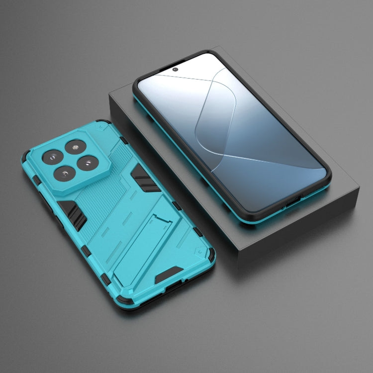 For Xiaomi 14 Pro 5G Punk Armor 2 in 1 PC + TPU Phone Case with Holder(Blue) - free shipping - PMC TechLife - Order now!