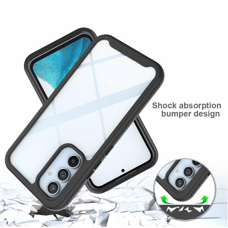 For Samsung Galaxy A54 5G Two-layer Integrated Transparent TPU + PC + PET Protective Phone Case(Black) - Galaxy Phone Cases by PMC Jewellery | Online Shopping South Africa | PMC Jewellery