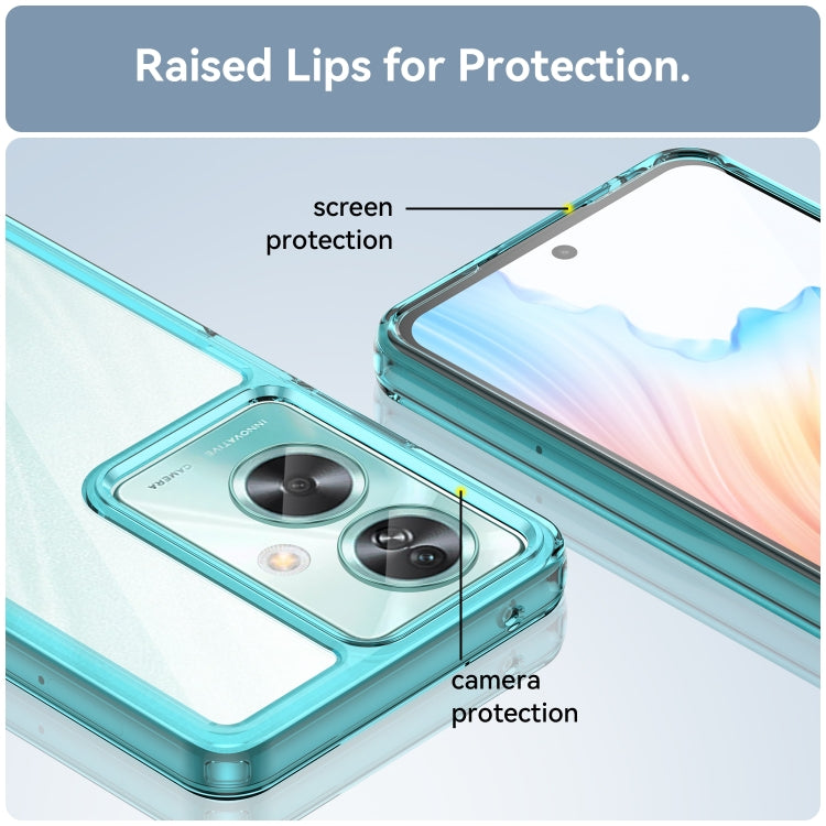 For OPPO A79 5G Colorful Series Acrylic Hybrid TPU Phone Case(Transparent Blue) - OPPO Cases by PMC Jewellery | Online Shopping South Africa | PMC Jewellery