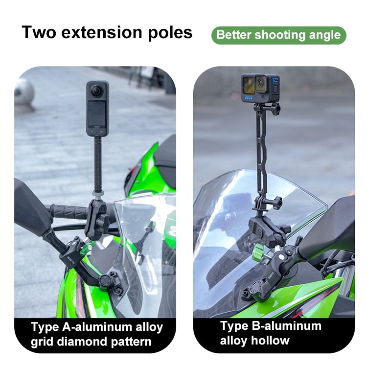 RUIGPRO Crab Clamp Action Camera Bracket 1/4 Ball Head Mount with Rod - Holder by RUIGPRO | Online Shopping South Africa | PMC TechLife | Buy Now Pay Later Mobicred