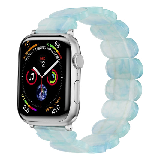 For Apple Watch Series 6 44mm Stretch Rope Resin Watch Band(Ice Green) - Watch Bands by PMC Jewellery | Online Shopping South Africa | PMC Jewellery