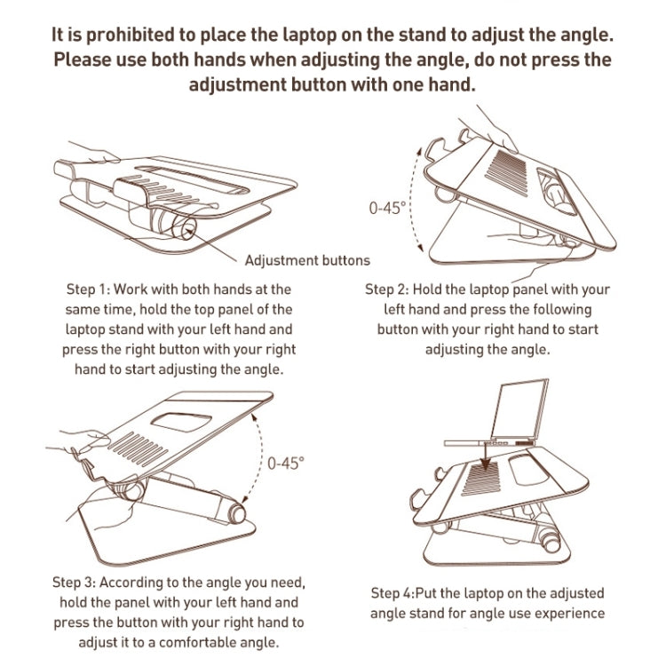 Yesido LP06 Foldable Laptop Swivel Stand(Silver) - Laptop Stand by Yesido | Online Shopping South Africa | PMC Jewellery | Buy Now Pay Later Mobicred