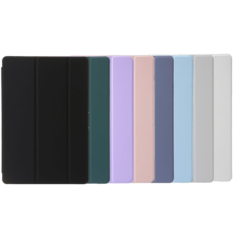For Huawei Matepad 11 Pro 2024 Clear Acrylic 3-Fold Leather Tablet Case(Ice Blue) - Huawei by PMC Jewellery | Online Shopping South Africa | PMC Jewellery | Buy Now Pay Later Mobicred