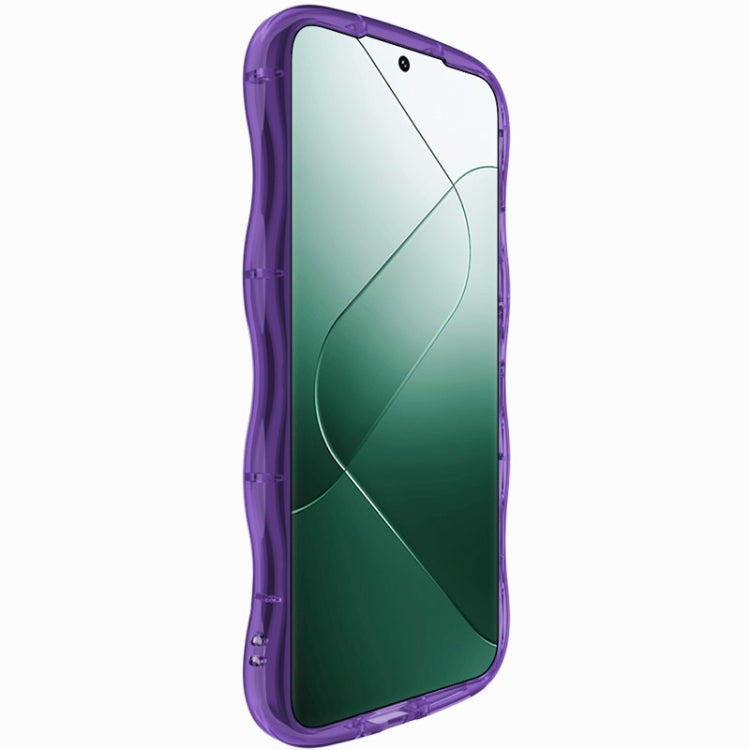 For Xiaomi 14 5G IMAK Wave Bubble Soft Shockproof Phone Case(Purple) - 14 Cases by imak | Online Shopping South Africa | PMC Jewellery | Buy Now Pay Later Mobicred