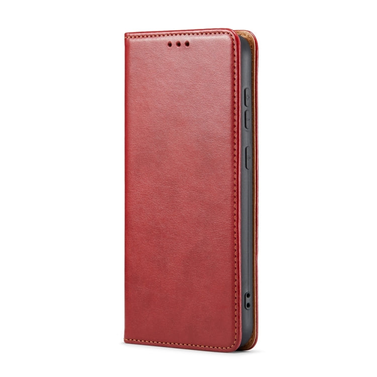 For Samsung Galaxy S24 5G Fierre Shann PU Genuine Leather Texture Phone Case(Red) - Galaxy S24 5G Cases by FIERRE SHANN | Online Shopping South Africa | PMC Jewellery | Buy Now Pay Later Mobicred