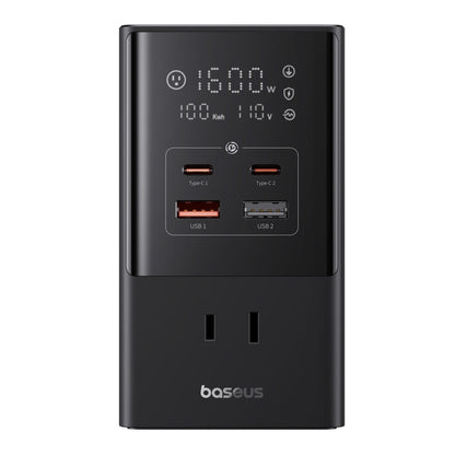 Baseus PowerCombo Tower Power Strip 6xAC+2xType-C+2xUSB 35W with 1.5 Power Cord, US Plug(Black) - Multifunction Charger by Baseus | Online Shopping South Africa | PMC Jewellery