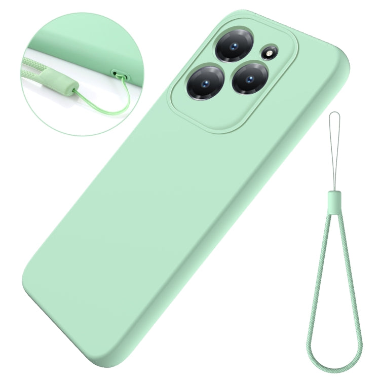 For Infinix Hot 40/Hot 40 Pro Solid Color Liquid Silicone Dropproof Full Coverage Protective Case(Green) - Infinix Cases by PMC TechLife | Online Shopping South Africa | PMC TechLife | Buy Now Pay Later Mobicred