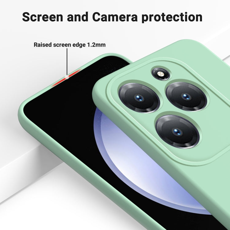 For Infinix Hot 40/Hot 40 Pro Solid Color Liquid Silicone Dropproof Full Coverage Protective Case(Green) - Infinix Cases by PMC TechLife | Online Shopping South Africa | PMC TechLife | Buy Now Pay Later Mobicred