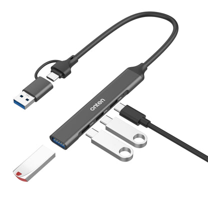 Onten UCA9703S 4 in 2 USB 3.0 + Type-C to 3 Type-C + USB HUB Docking Station - USB 3.0 HUB by Onten | Online Shopping South Africa | PMC Jewellery | Buy Now Pay Later Mobicred