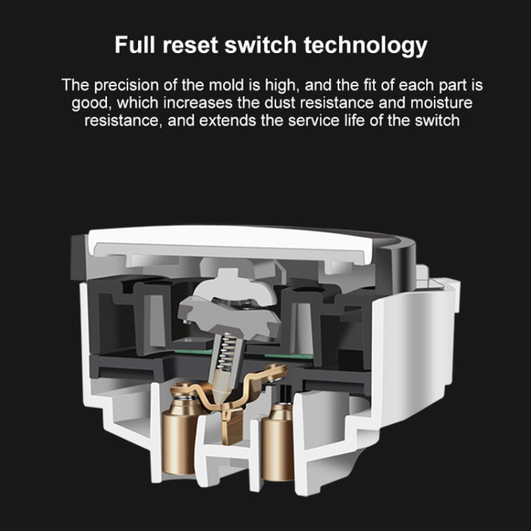 86mm Round LED Tempered Glass Switch Panel, Gold Round Glass, Style:Telephone Socket - Switch by PMC TechLife | Online Shopping South Africa | PMC TechLife | Buy Now Pay Later Mobicred