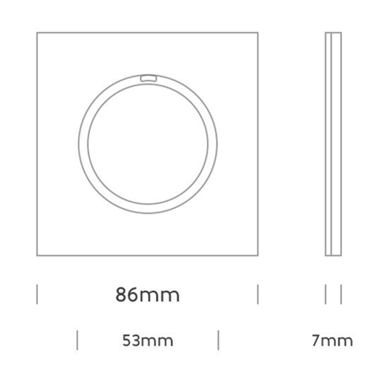 86mm Round LED Tempered Glass Switch Panel, Gold Round Glass, Style:Telephone-Computer Socket - free shipping - PMC Jewellery - Order now!