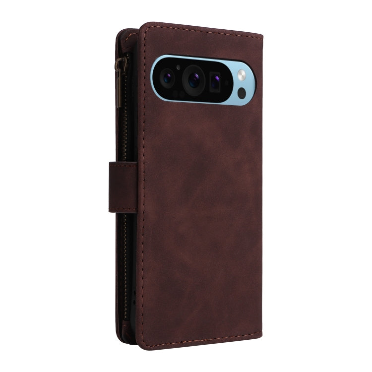 For Google Pixel 9 Multifunctional Multi-Card Wallet Phone Leather Case(Coffee) - Google Cases by PMC Jewellery | Online Shopping South Africa | PMC Jewellery | Buy Now Pay Later Mobicred