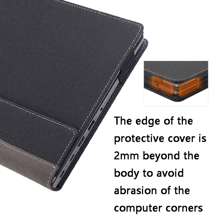 For Lenovo K14 Gen 1 Laptop Leather Shockproof Protective Case(Black) - 14.1 inch by PMC Jewellery | Online Shopping South Africa | PMC Jewellery | Buy Now Pay Later Mobicred