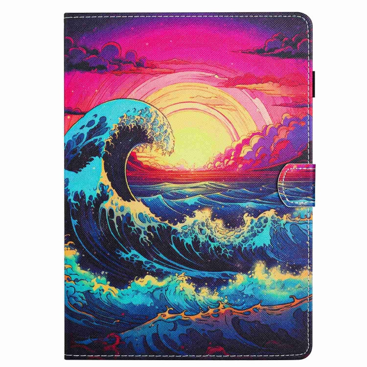 For iPad 11 Pro 2024 / 2020 / Air 4 10.9 Painted Pattern Stitching Smart Leather Tablet Case(Waves) - iPad Air (2022) / (2020) 10.9 Cases by PMC Jewellery | Online Shopping South Africa | PMC Jewellery | Buy Now Pay Later Mobicred