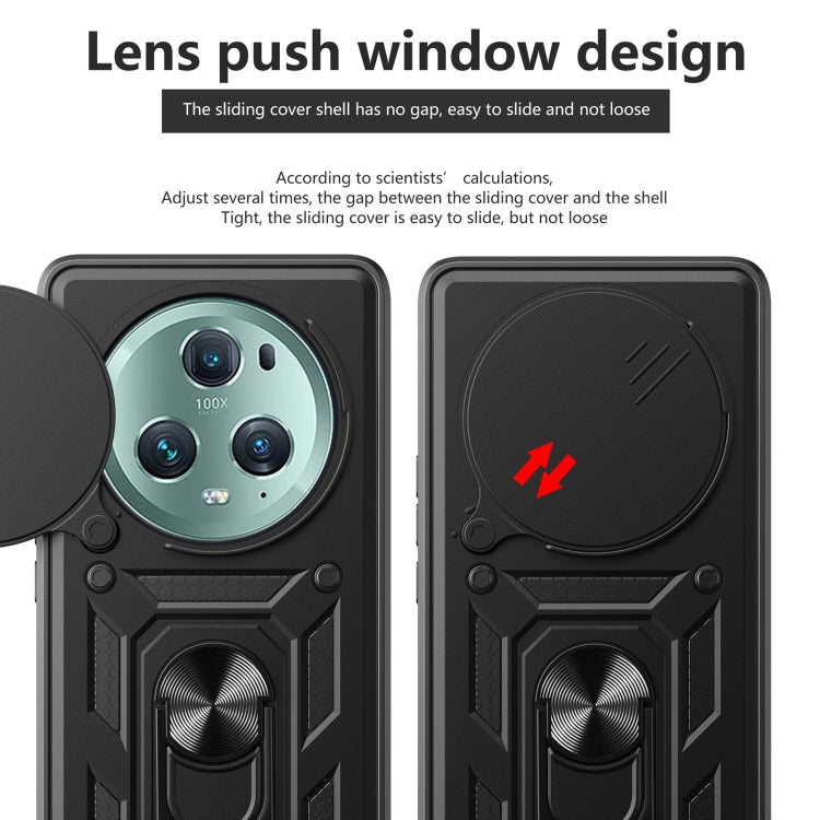 For Honor Magic5 Pro Sliding Camera Cover Design TPU+PC Phone Case(Black) - free shipping - PMC TechLife - Order now!