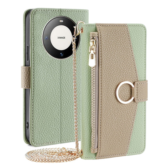 For Huawei Mate 60 Pro / Mate 60 Pro+ Crossbody Litchi Texture Leather Phone Case(Green) - Huawei Cases by PMC Jewellery | Online Shopping South Africa | PMC Jewellery | Buy Now Pay Later Mobicred