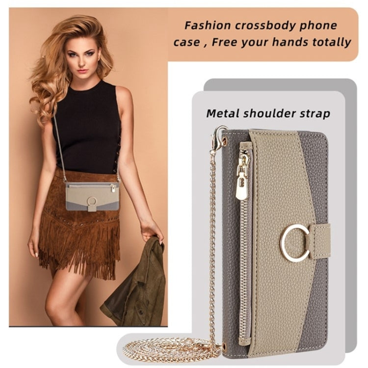 For OnePlus 9 Crossbody Litchi Texture Leather Phone Case(Grey) - OnePlus Cases by PMC TechLife | Online Shopping South Africa | PMC TechLife | Buy Now Pay Later Mobicred