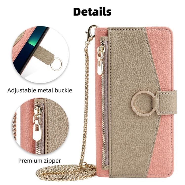 For OnePlus 9 Pro Crossbody Litchi Texture Leather Phone Case(Pink) - OnePlus Cases by PMC TechLife | Online Shopping South Africa | PMC TechLife | Buy Now Pay Later Mobicred
