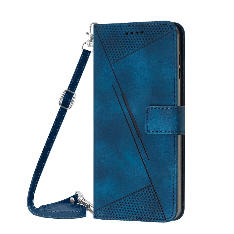 For Tecno Spark 20 Pro+ Dream Triangle Leather Phone Case with Long  Lanyard(Blue) - Tecno Cases by PMC TechLife | Online Shopping South Africa | PMC TechLife | Buy Now Pay Later Mobicred