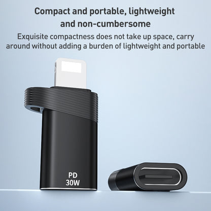 ADS-616A PD 30W 8 Pin Male to USB-C/Type-C Female Adapter(Black) - Converter & Adapter by PMC Jewellery | Online Shopping South Africa | PMC Jewellery | Buy Now Pay Later Mobicred